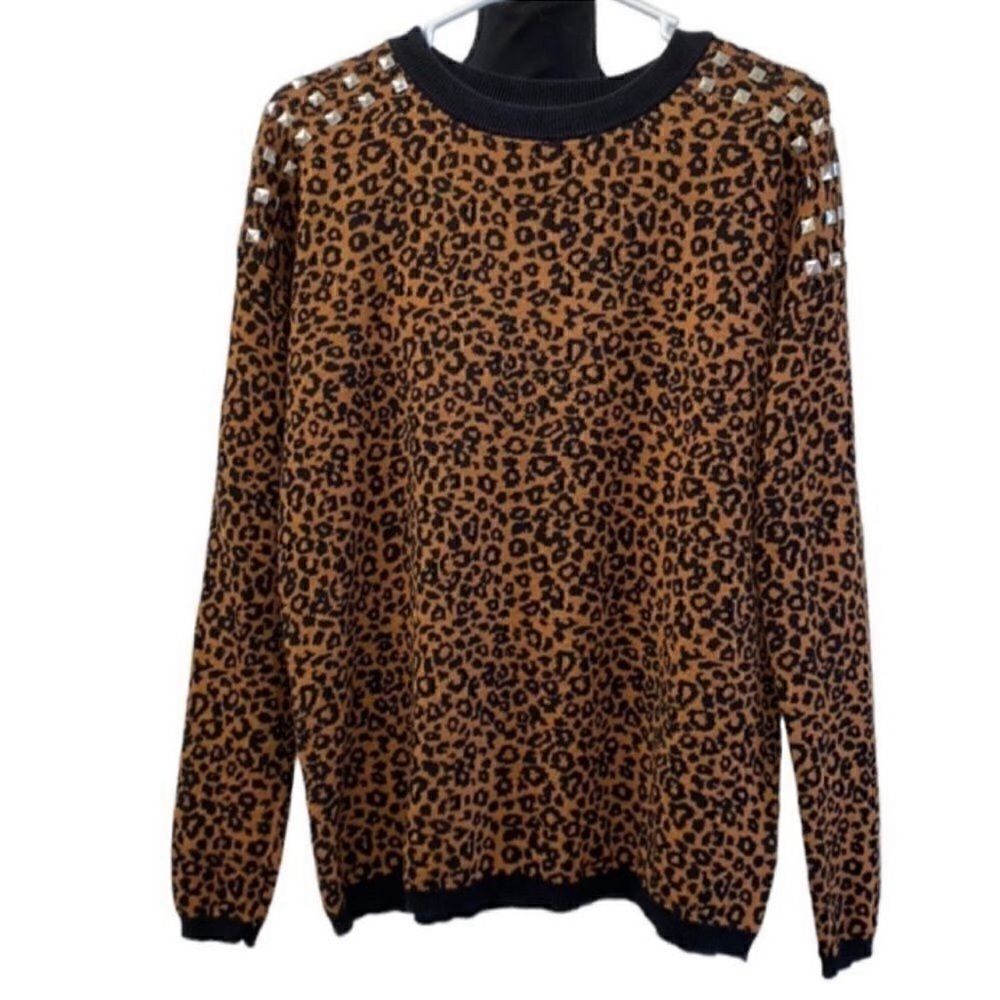 Eyeshadow Cheetah Print Sweater(Size Small)